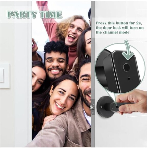 Fingerprint Door Lock, Smart Fingerprint Door Knob, Keyless Entry Door Lock - Picture 5 of 7